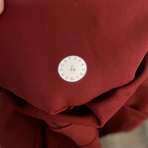 Lululemon Fast & Free 25” Tight *Nulux 28" Dark Sport Red - Picture 3 of 5